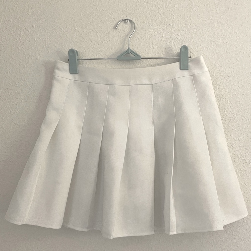 White Pleated Tennis Skirt